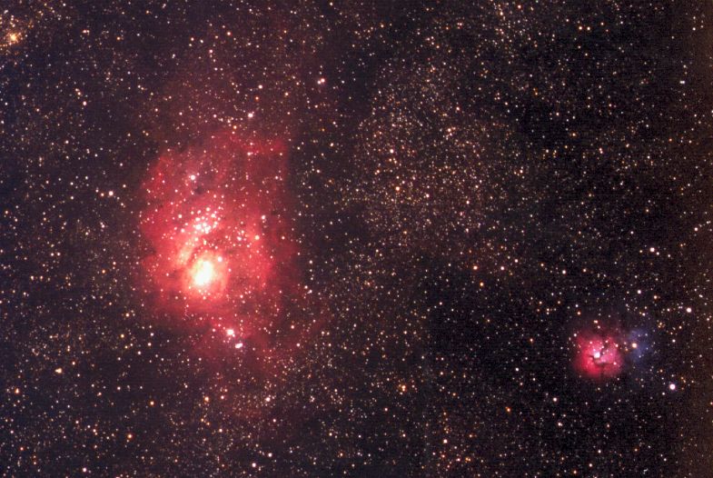 Lagoon and Trifid Nebula