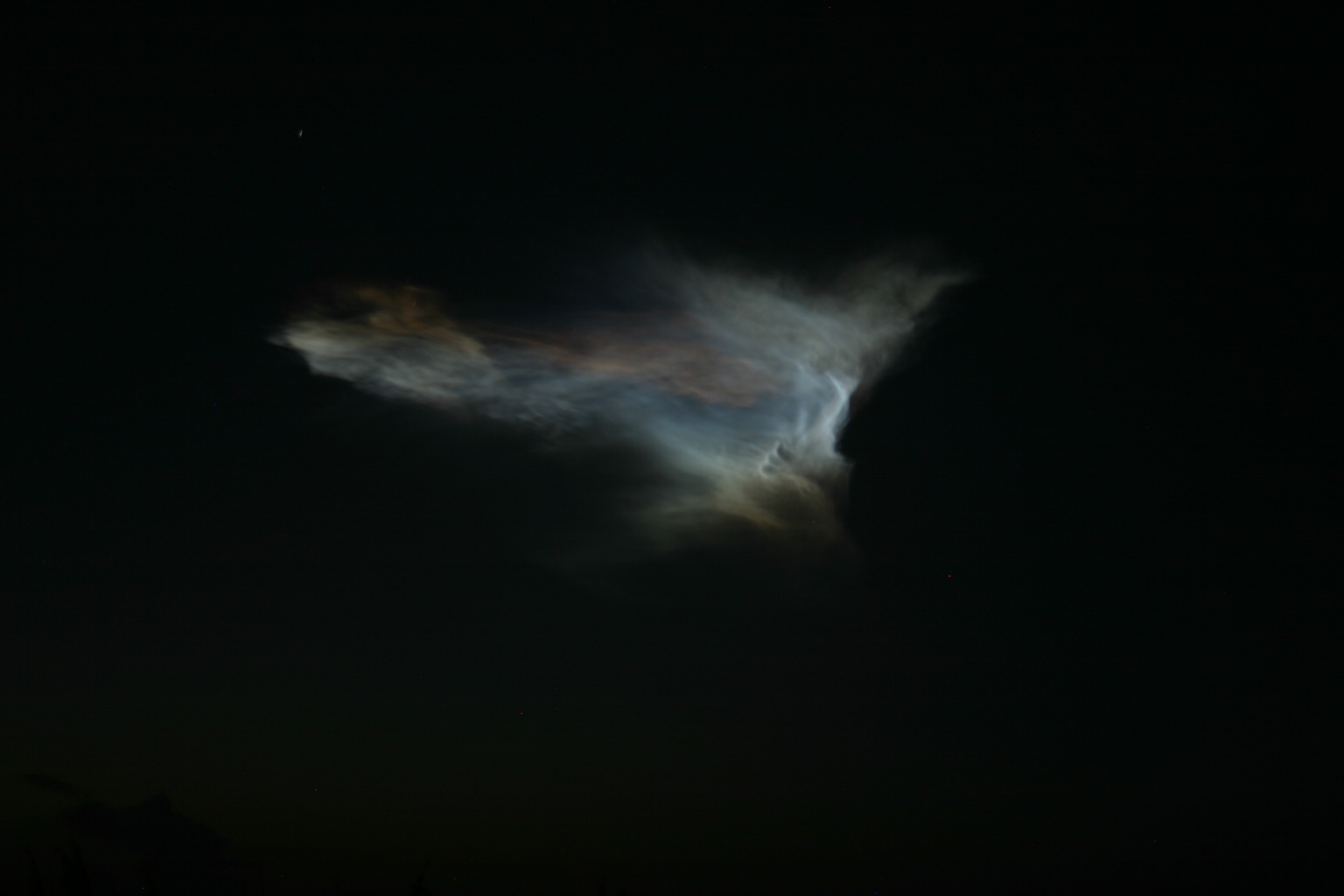 Smoke trail from launch of Phoenix Mars Mission