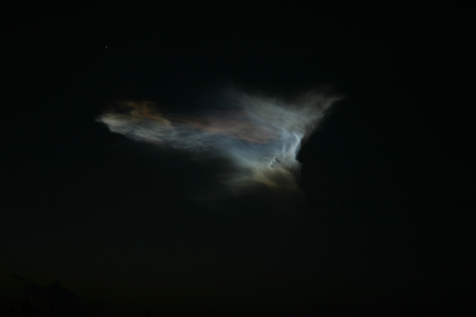 Smoke trail from launch of Phoenix Mars Mission