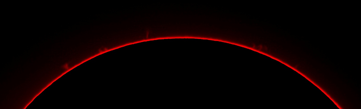 Solar Prominence via a H-alpha filter