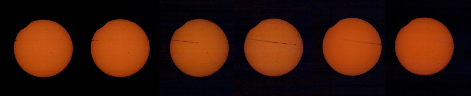 Airplane crossing the Sun