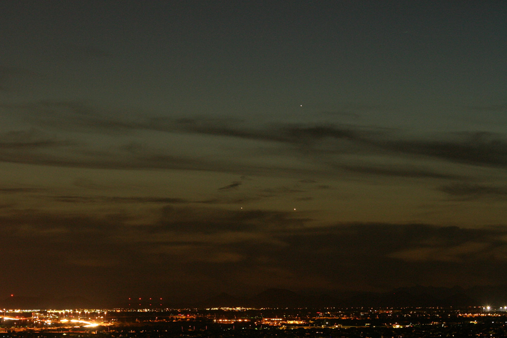 Venus and Jupiter shortly after sunset